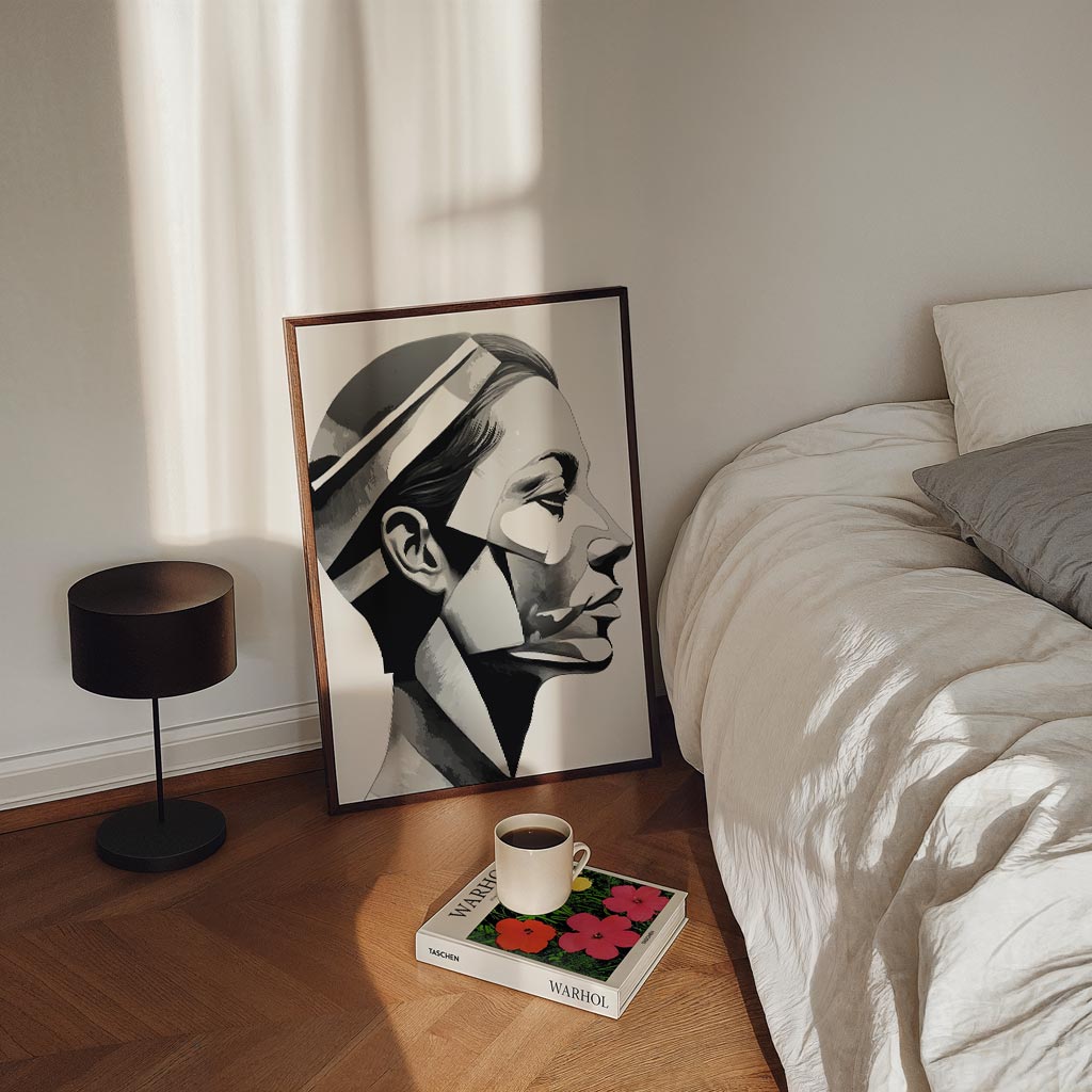 Abstracte Vrouwelijke Portretposter-WallArtistic