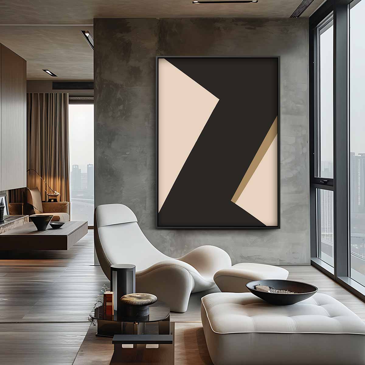 Abstract Elegantie Kunstwerk-canvas-dibond-plexiglas-wanddecoratie-WallArtistic