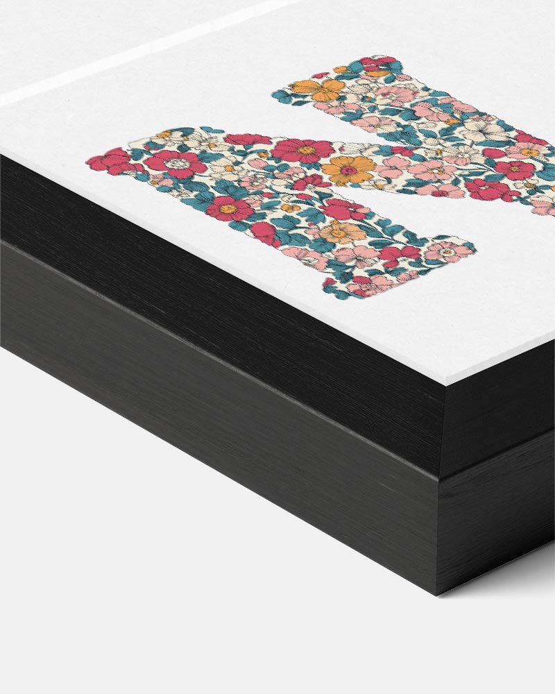Bloemrijke Letter N Poster-WallArtistic