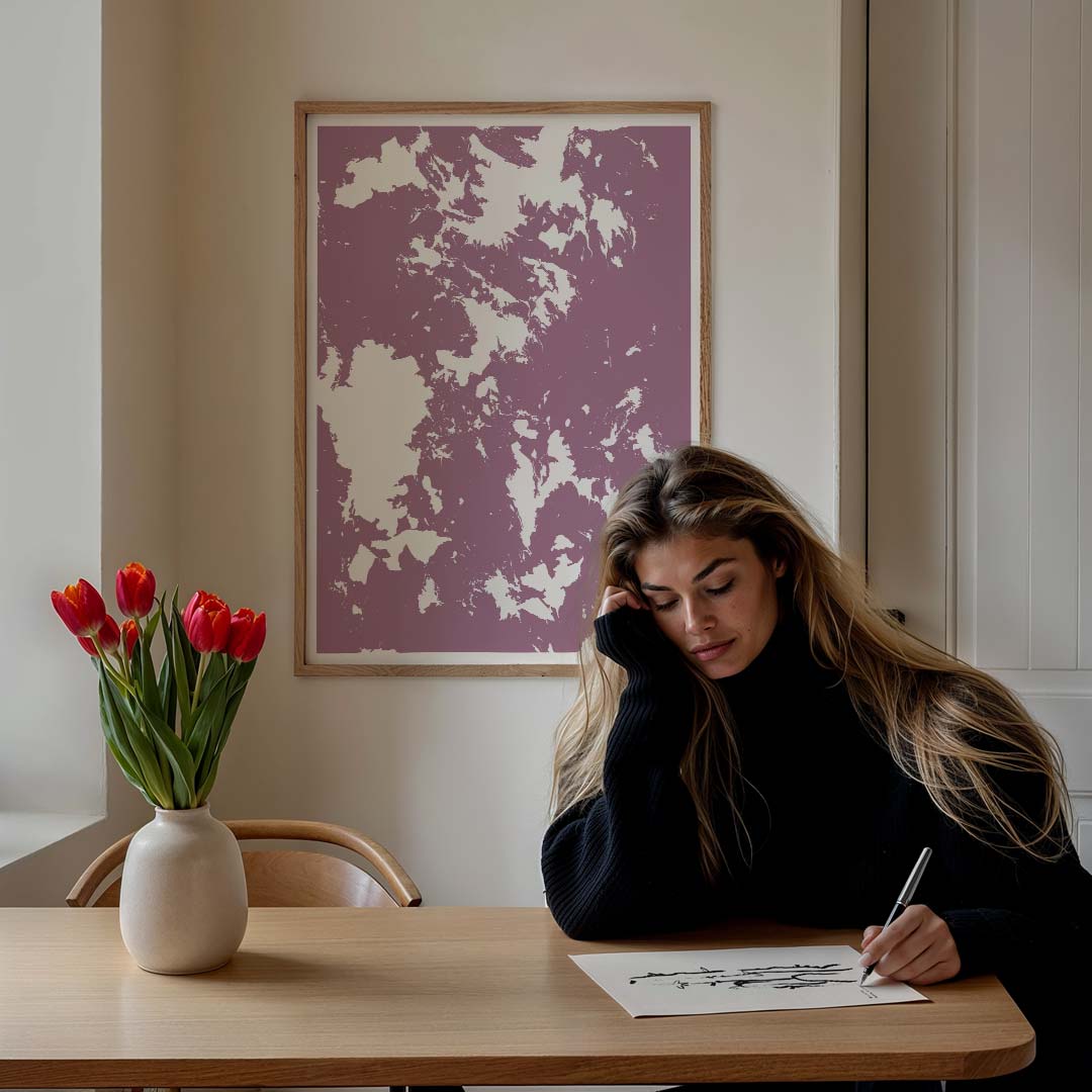 Abstracte Paarse Belevenis Poster-WallArtistic