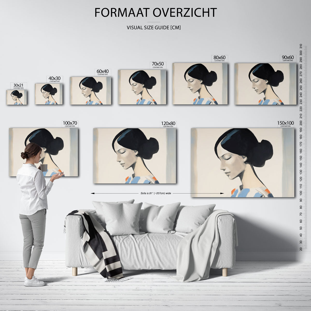 Vrouwelijk profiel Poster