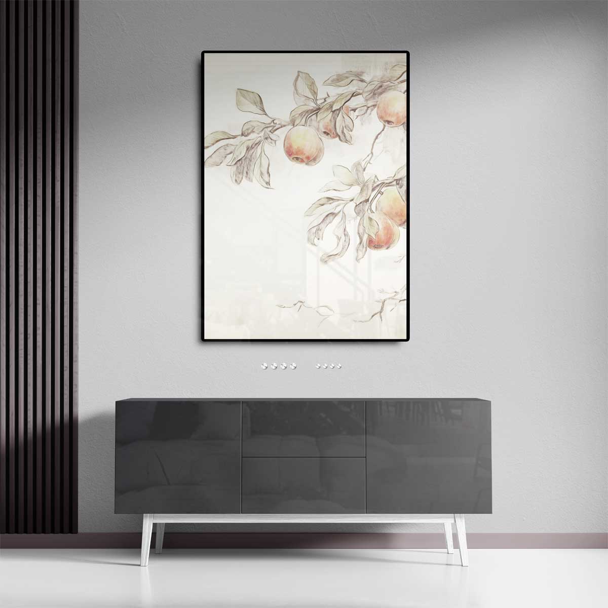 Appels aan de Boom Kunstwerk-canvas-dibond-plexiglas-wanddecoratie-WallArtistic
