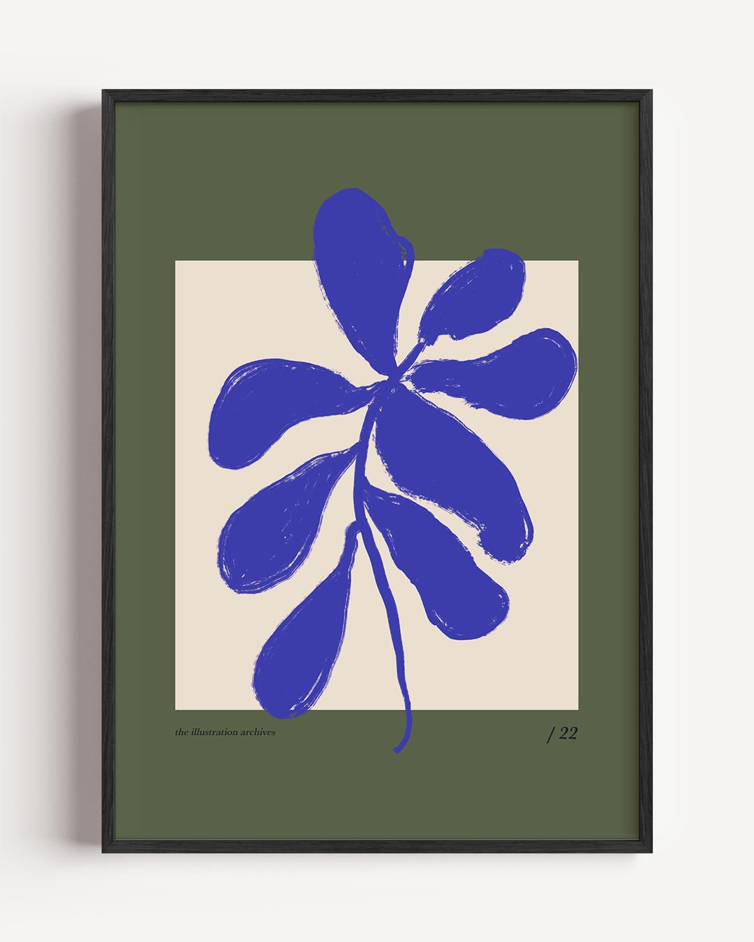 Moderne Kunstzinnige Bladeren Poster-WallArtistic