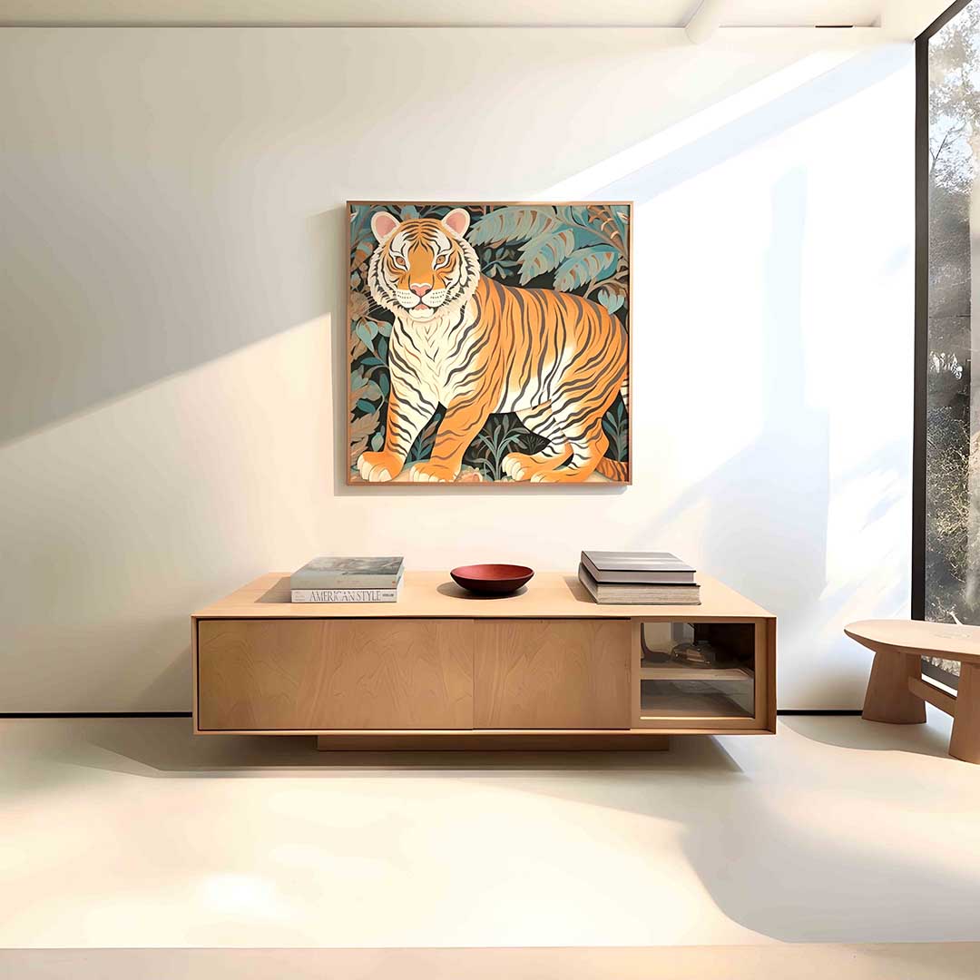 Tijger in jungle Poster