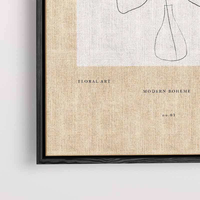 Moderne Boho Bloemen Kunstwerk-canvas-dibond-plexiglas-wanddecoratie-WallArtistic