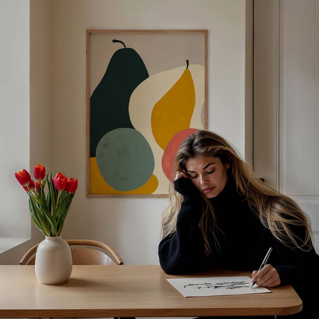 Abstracte Fruitkunst Poster-WallArtistic