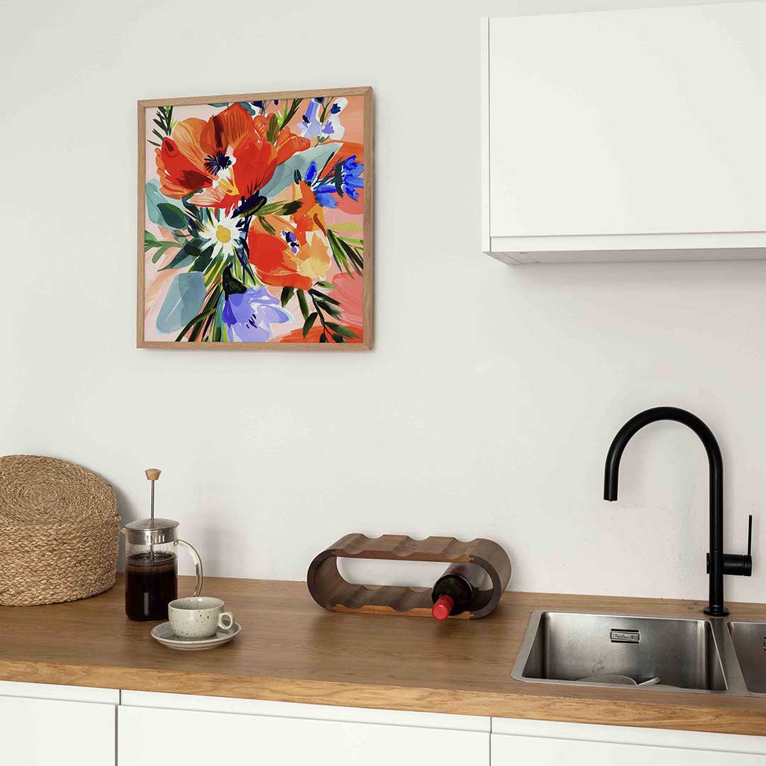Bloemen in levendige kleuren Poster