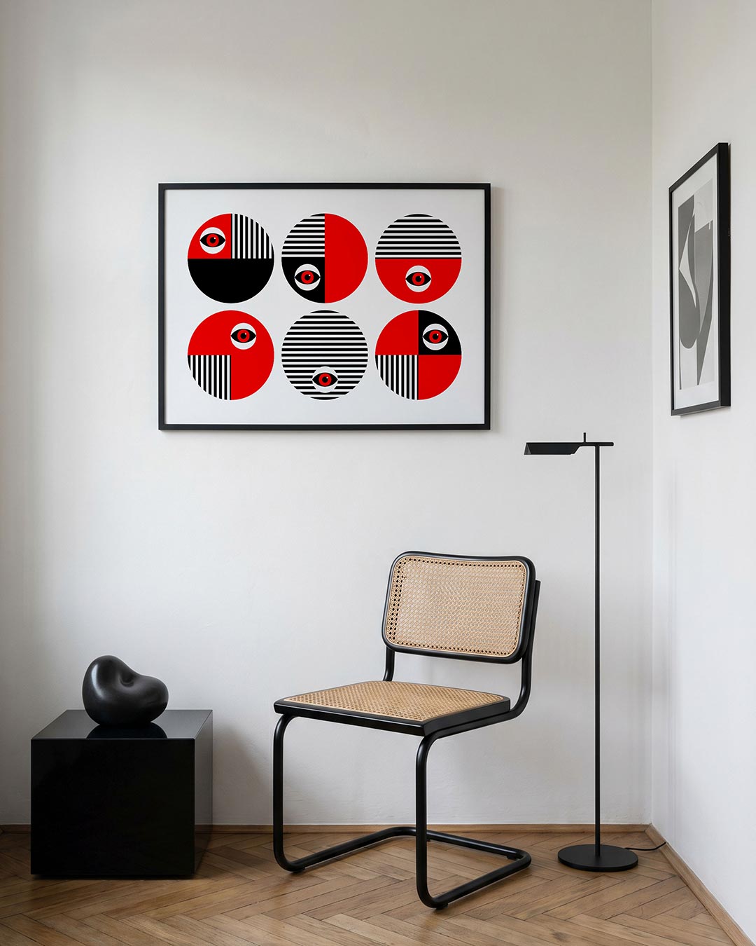 Cirkelpatronen en lijnen Poster