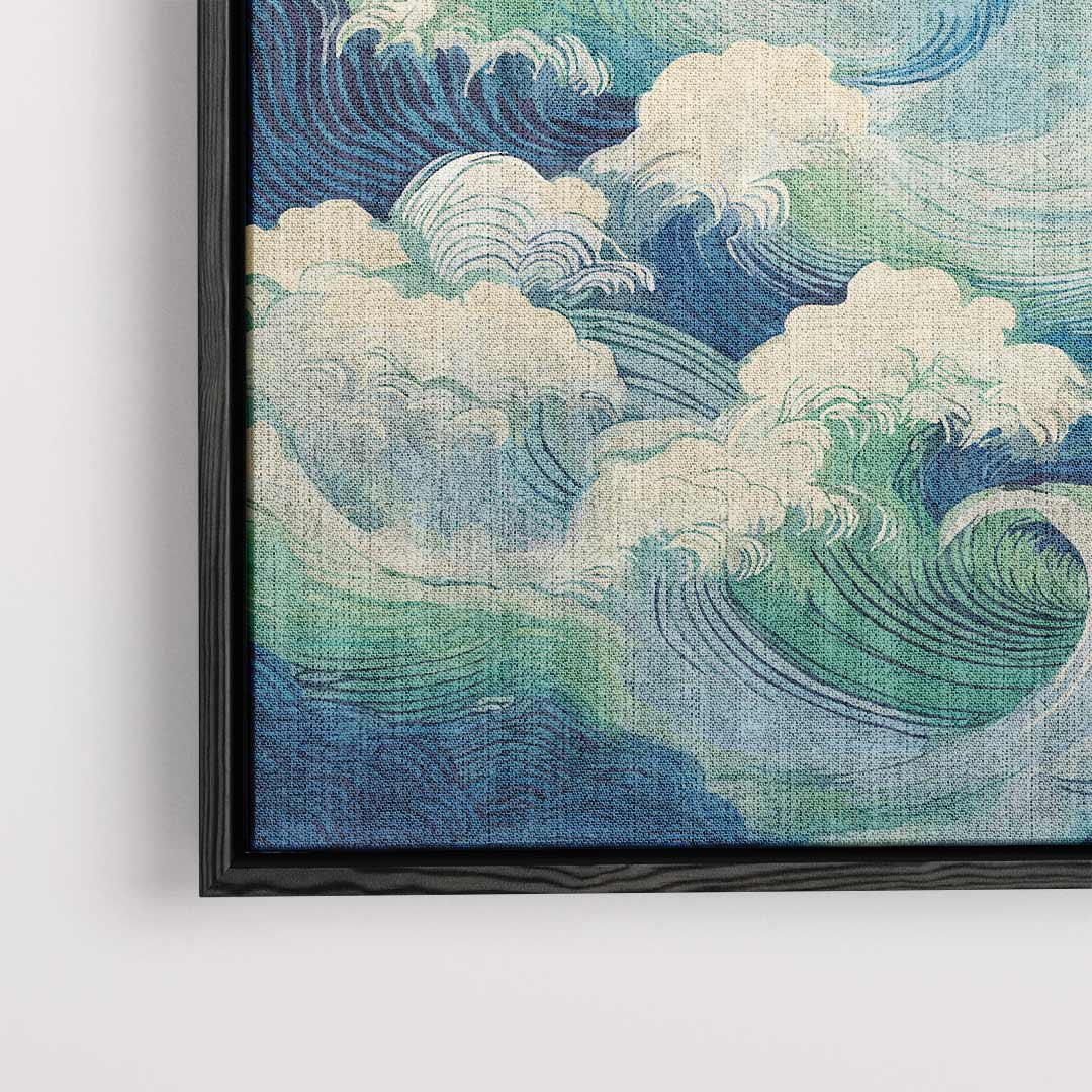 Woeste Zee Golven Kunstwerk Kunstwerk-canvas-dibond-plexiglas-wanddecoratie-WallArtistic