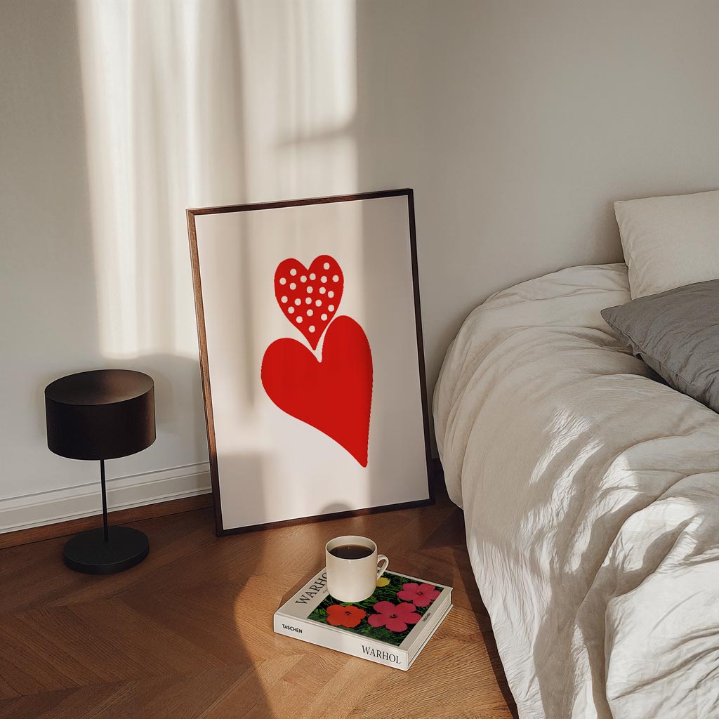 Liefdeshartjes Wall Art Poster