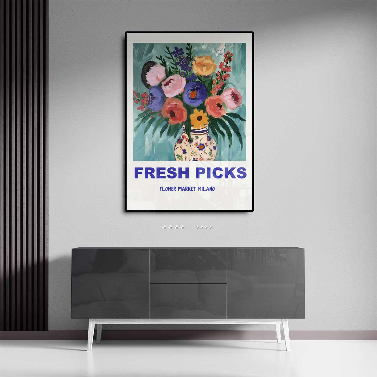 Bloemenpracht in Milaan Kunstwerk-canvas-dibond-plexiglas-wanddecoratie-WallArtistic