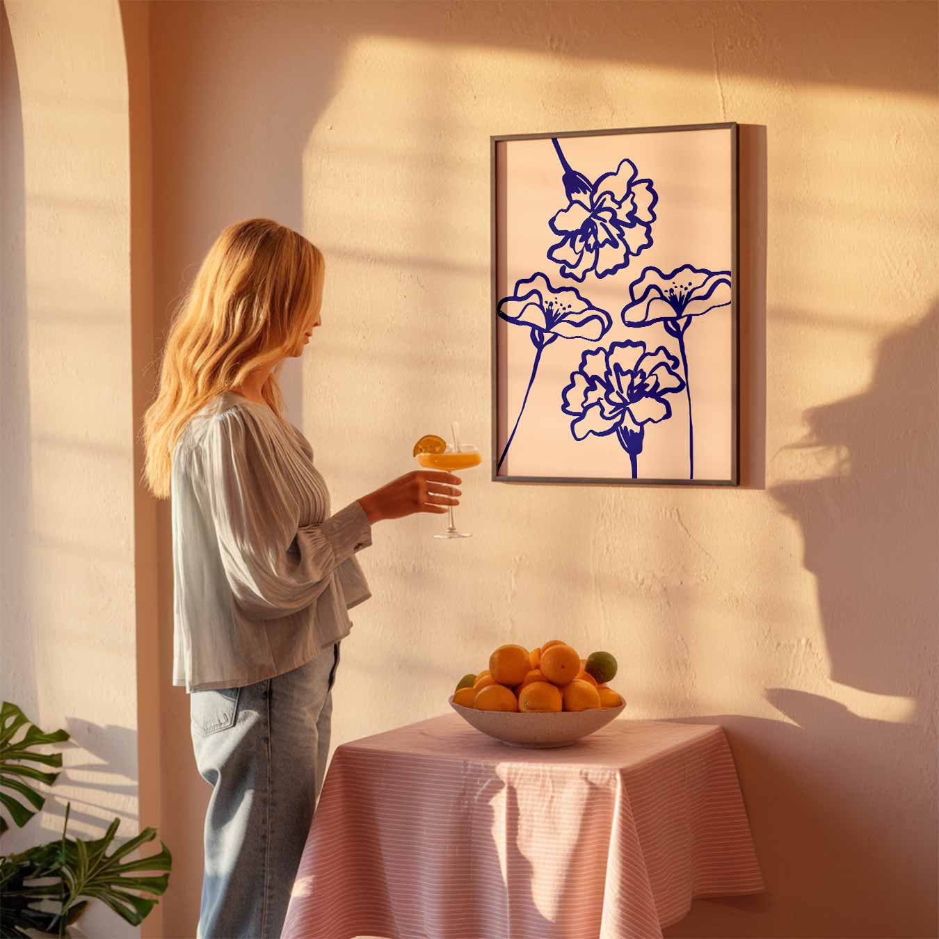 Moderne Bloemenpracht Poster-WallArtistic