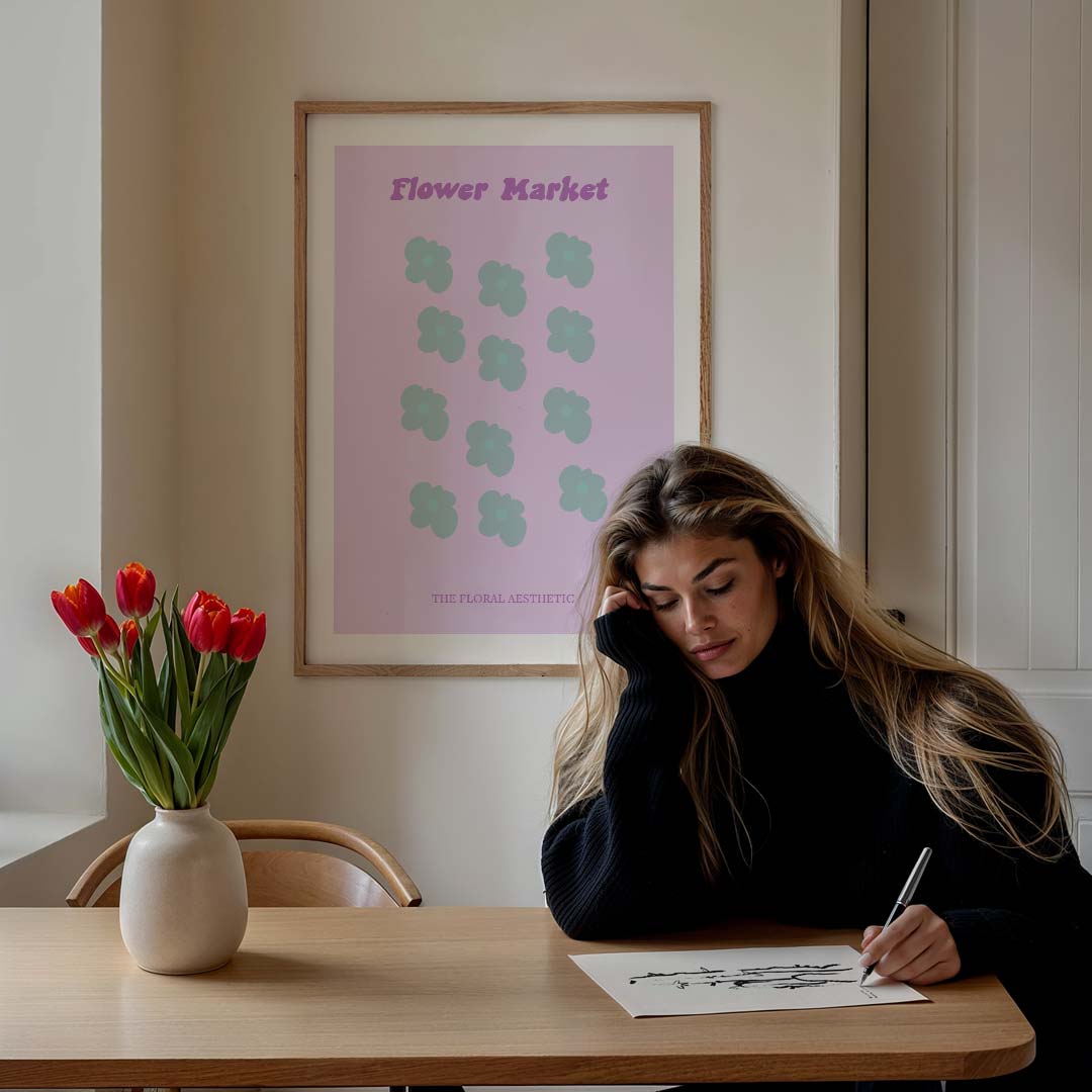 Bloemenmarkt Poster-WallArtistic