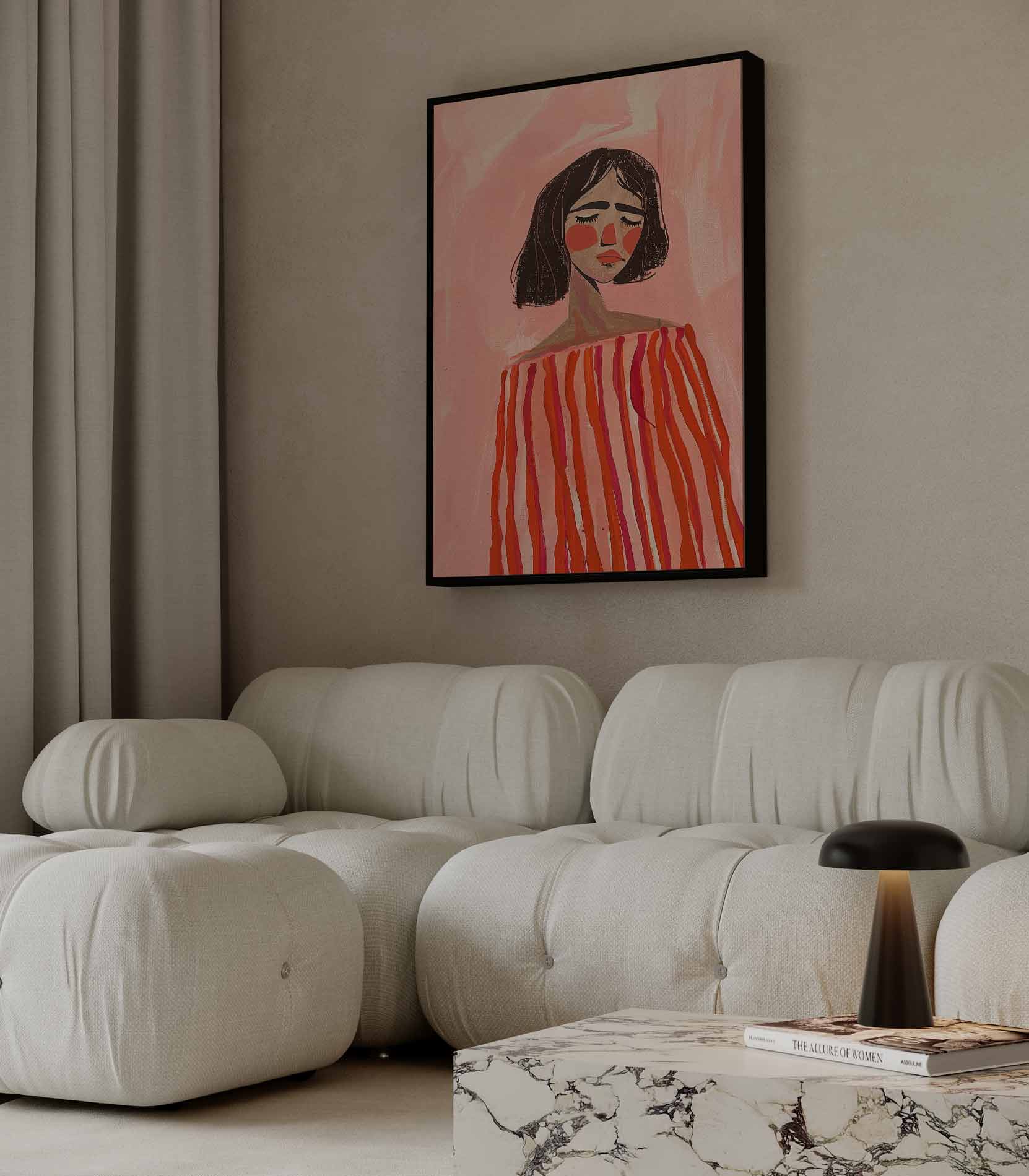 Dromerige Verstilling Kunstwerk-canvas-dibond-plexiglas-wanddecoratie-WallArtistic