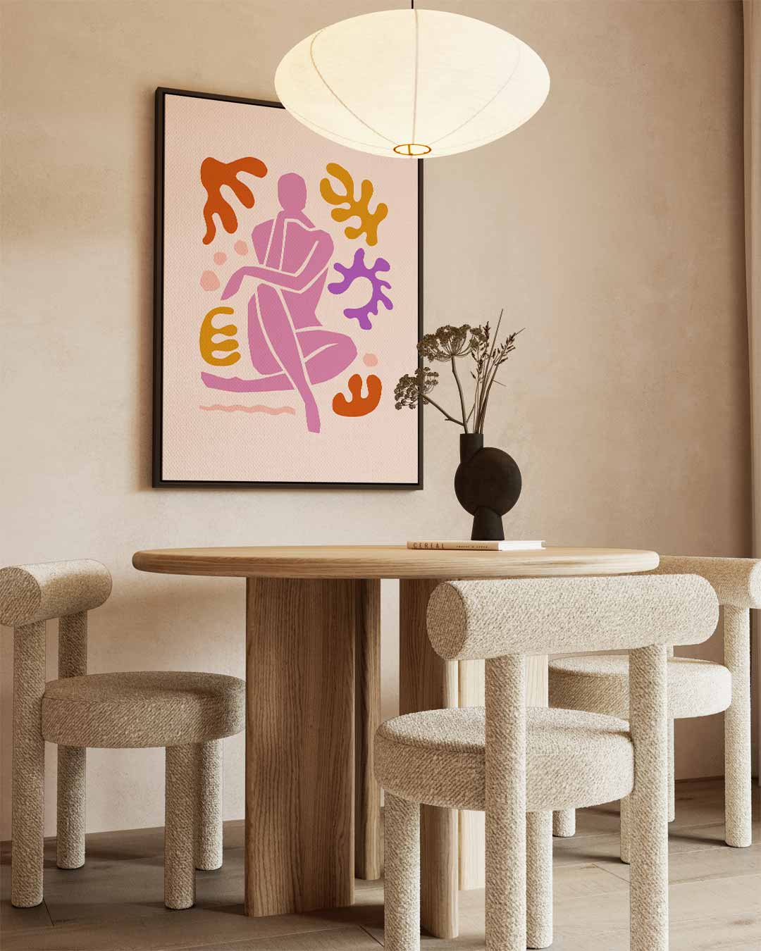 Vrolijke Lijnen en Vormen Kunstwerk-canvas-dibond-plexiglas-wanddecoratie-WallArtistic