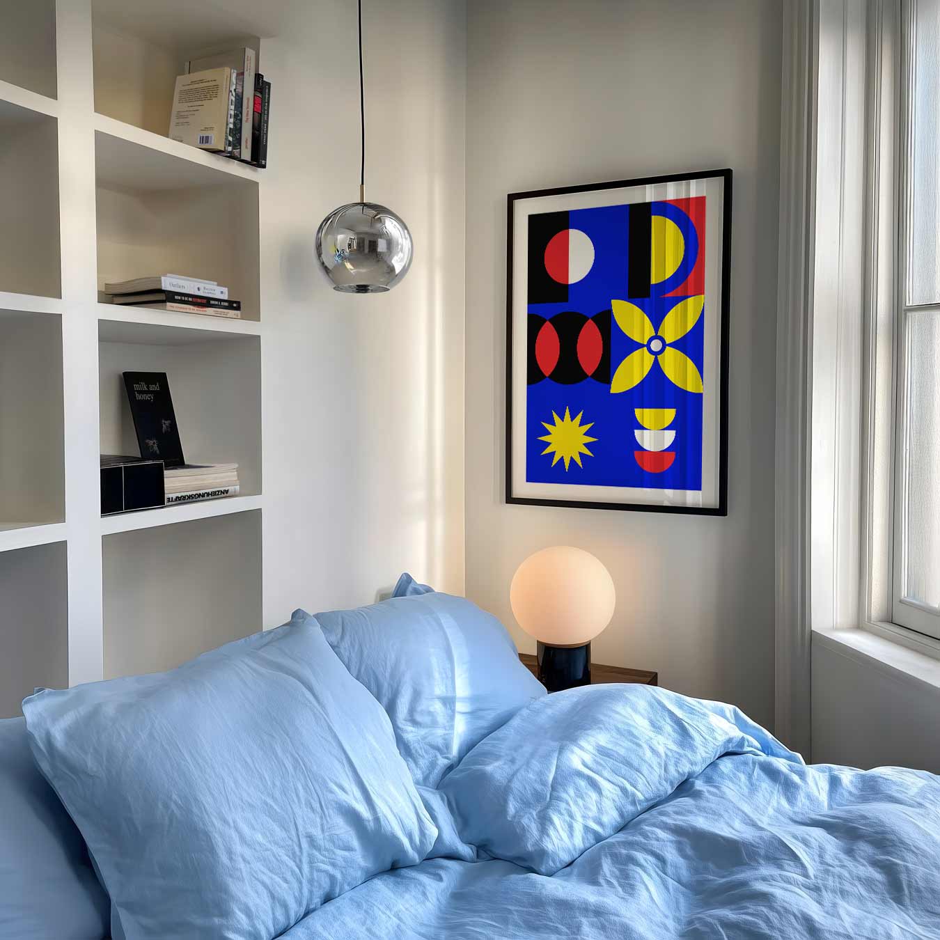 Geometrische Kleurexplosie Poster
