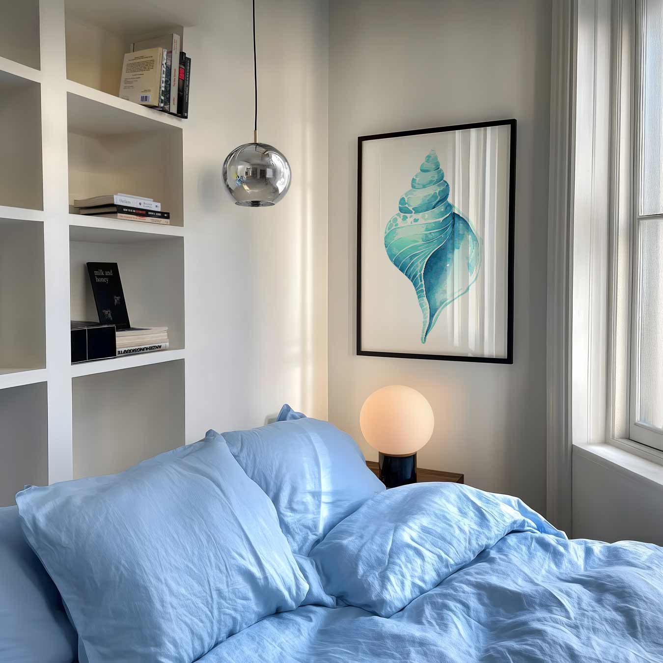 Rustgevende Schelpen Poster-WallArtistic