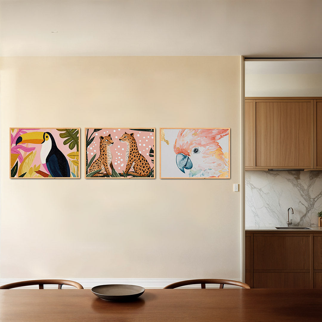 Vogel en bladeren Posterset