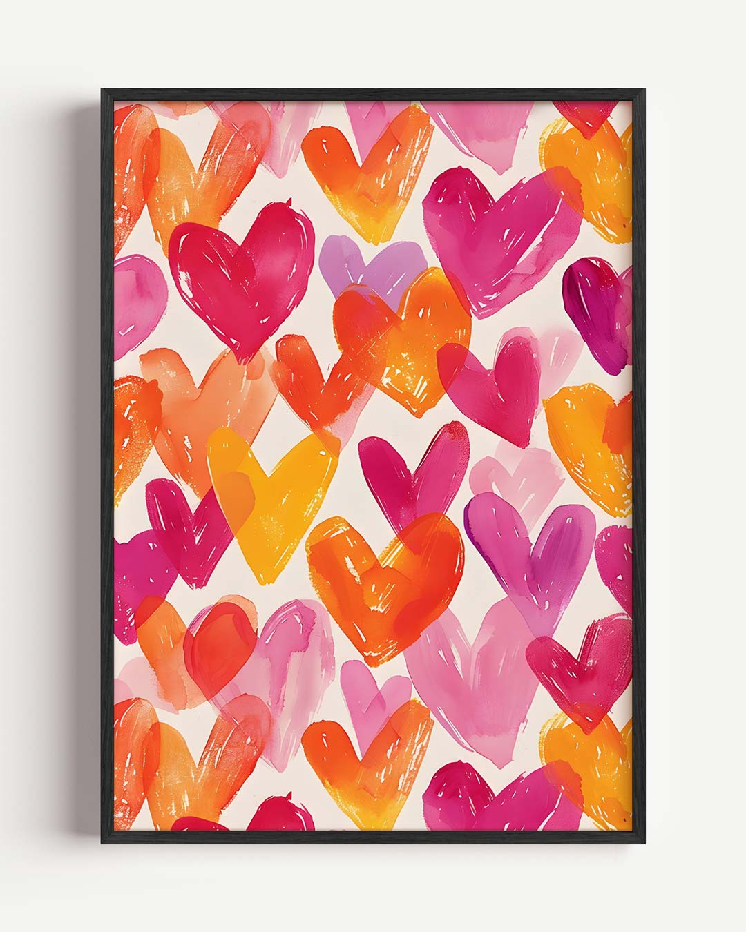 Kleurrijke Hartjes Poster-WallArtistic