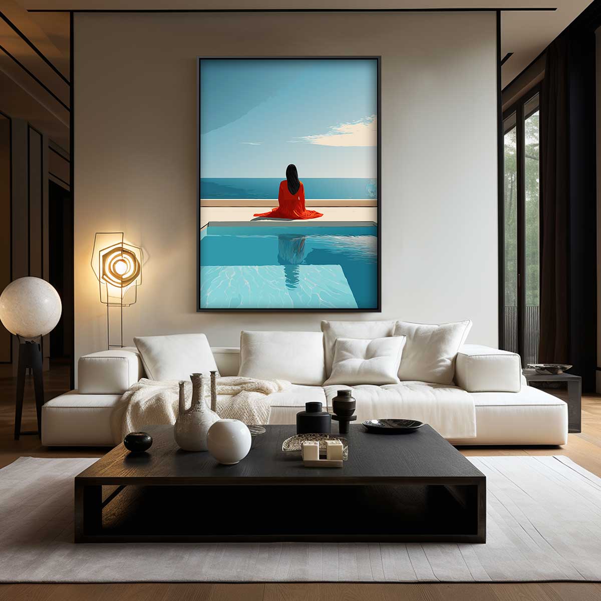 Uitzicht over de Oceaan Kunstwerk-canvas-dibond-plexiglas-wanddecoratie-WallArtistic