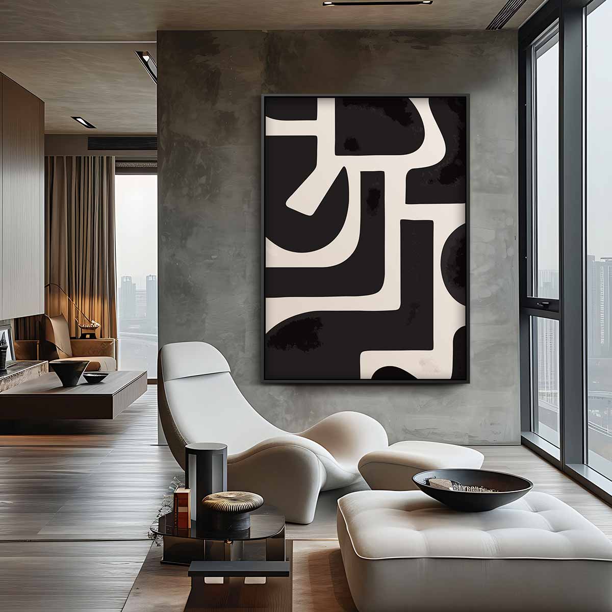Abstract Elegance Wanddecoratie Kunstwerk-canvas-dibond-plexiglas-wanddecoratie-WallArtistic