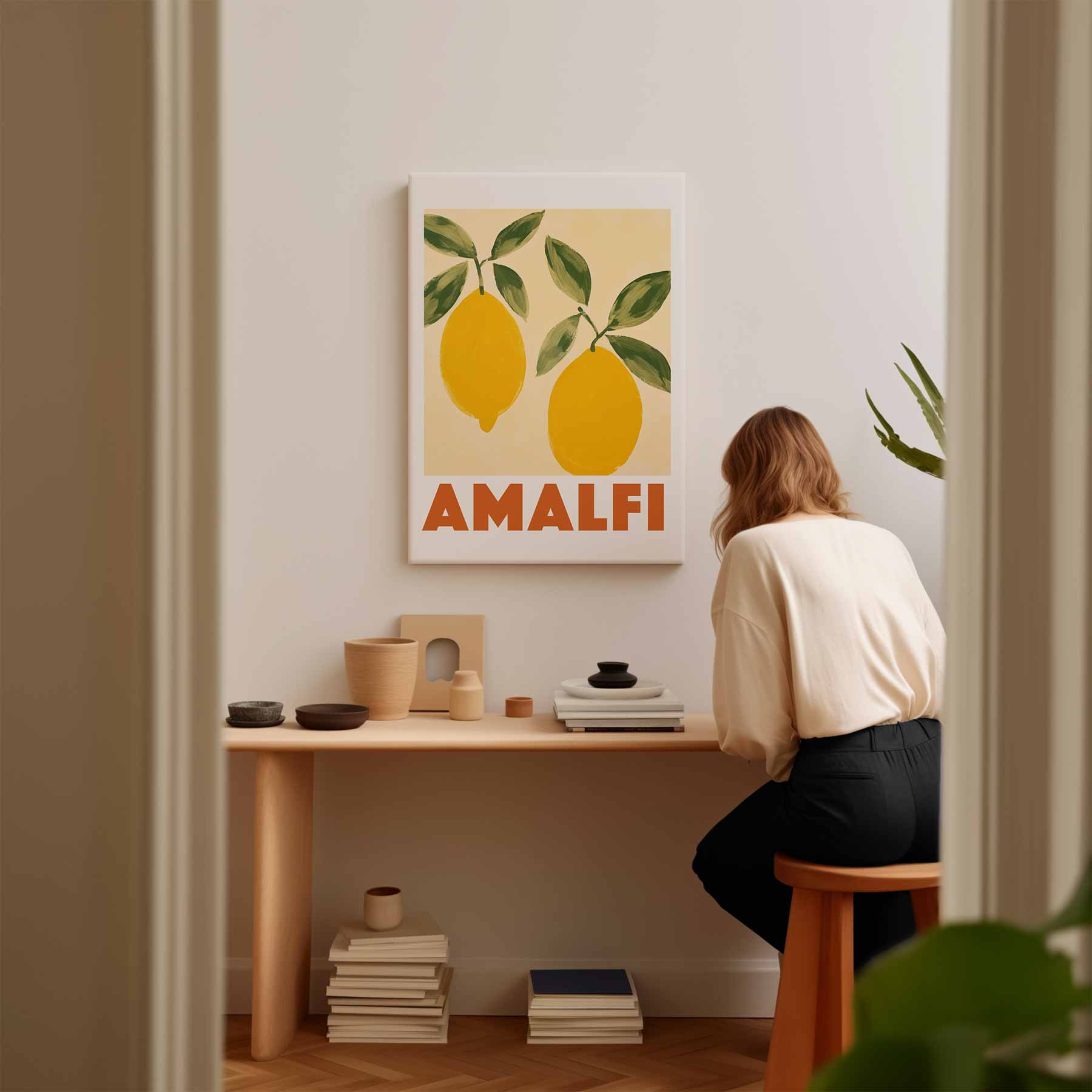 Zonnige Amalfi Citroenen Kunstwerk-canvas-dibond-plexiglas-wanddecoratie-WallArtistic