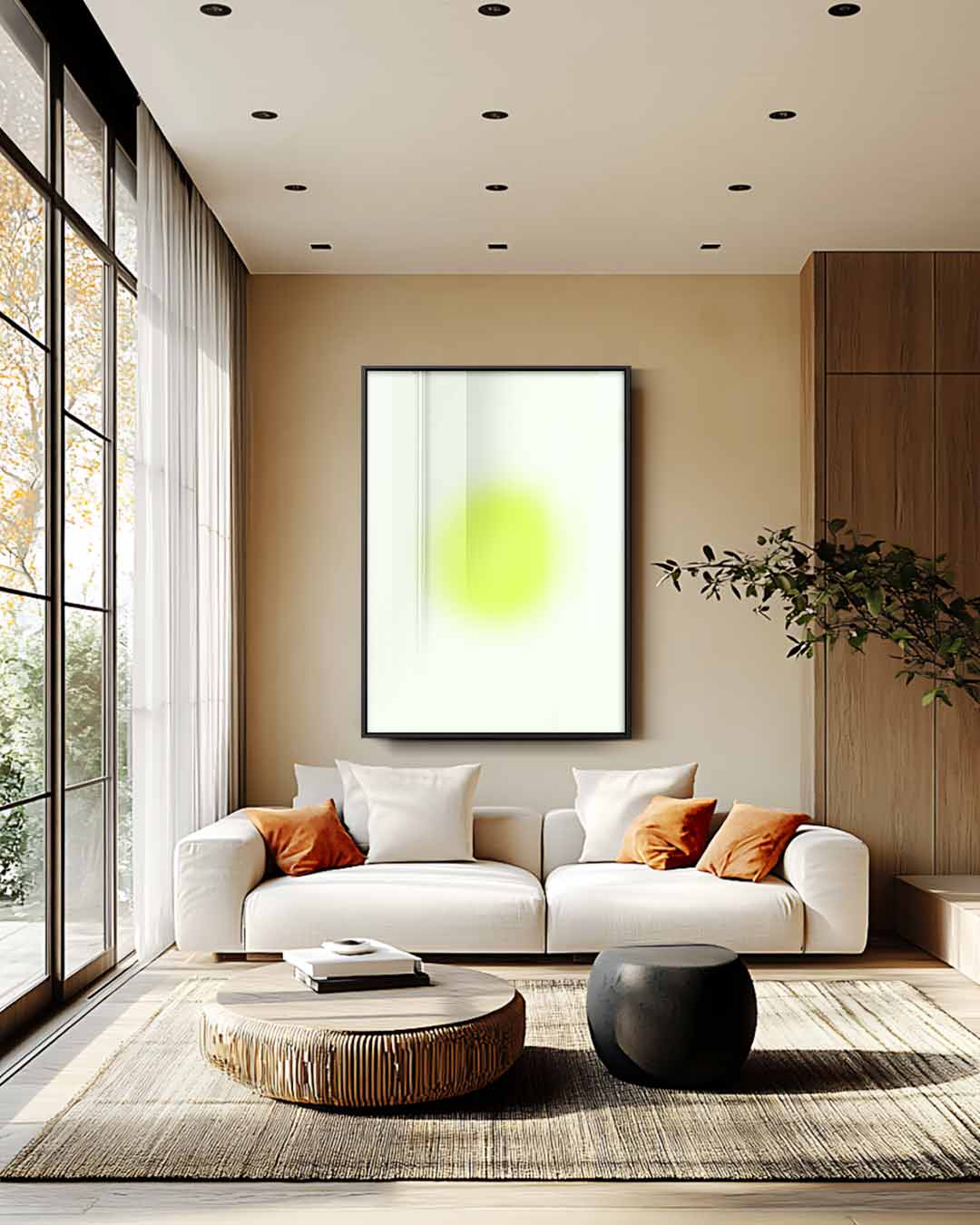 Zonnestraal in de Mist Kunstwerk-canvas-dibond-plexiglas-wanddecoratie-WallArtistic