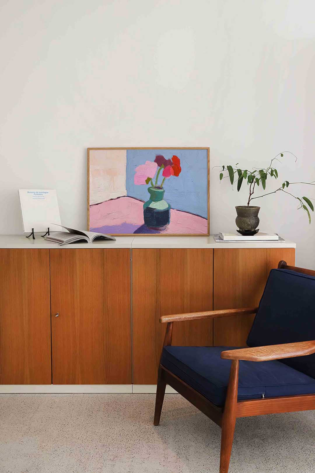 Bloemen in vaas Poster
