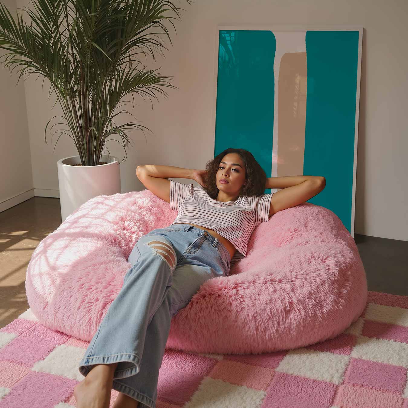 Abstracte Blauwe Harmonie Poster-WallArtistic