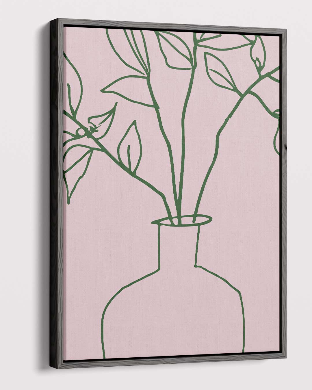 Simpele Botanical Vaas Illustratie Kunstwerk-canvas-dibond-plexiglas-wanddecoratie-WallArtistic