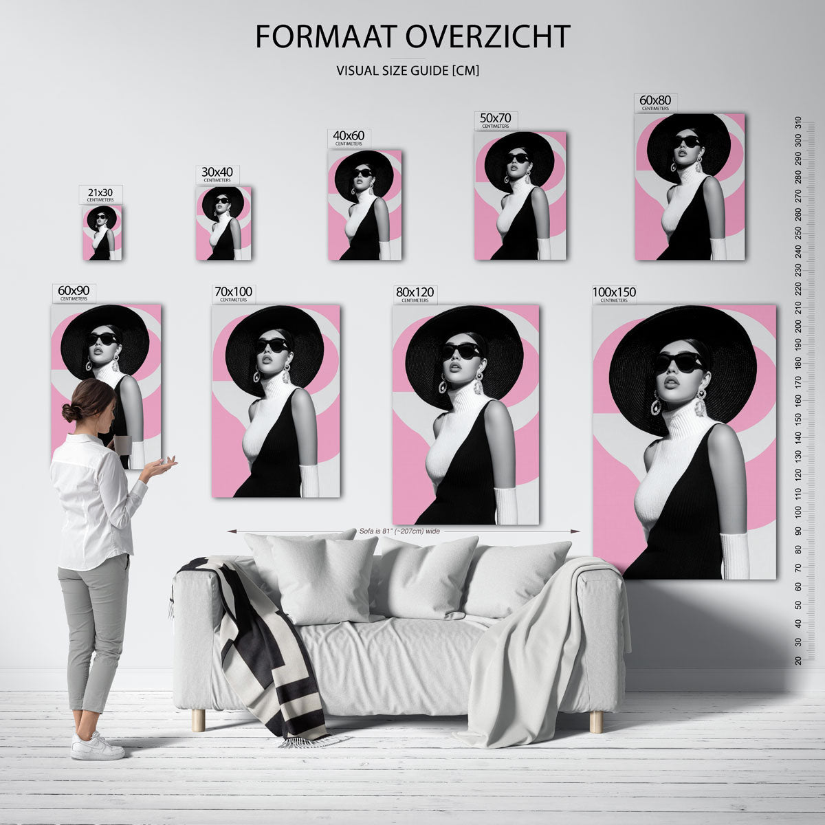 Vrouw met hoed Poster