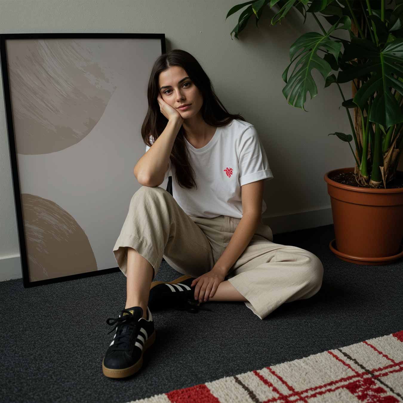 Abstracte Aardetinten Poster-WallArtistic