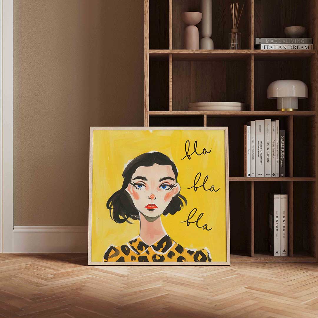 Vrouw met luipaardprint Poster
