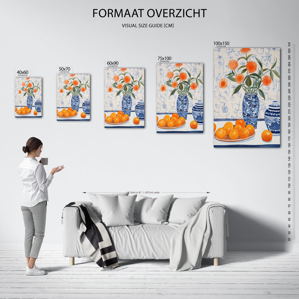Bloemen en fruit Kunstwerk