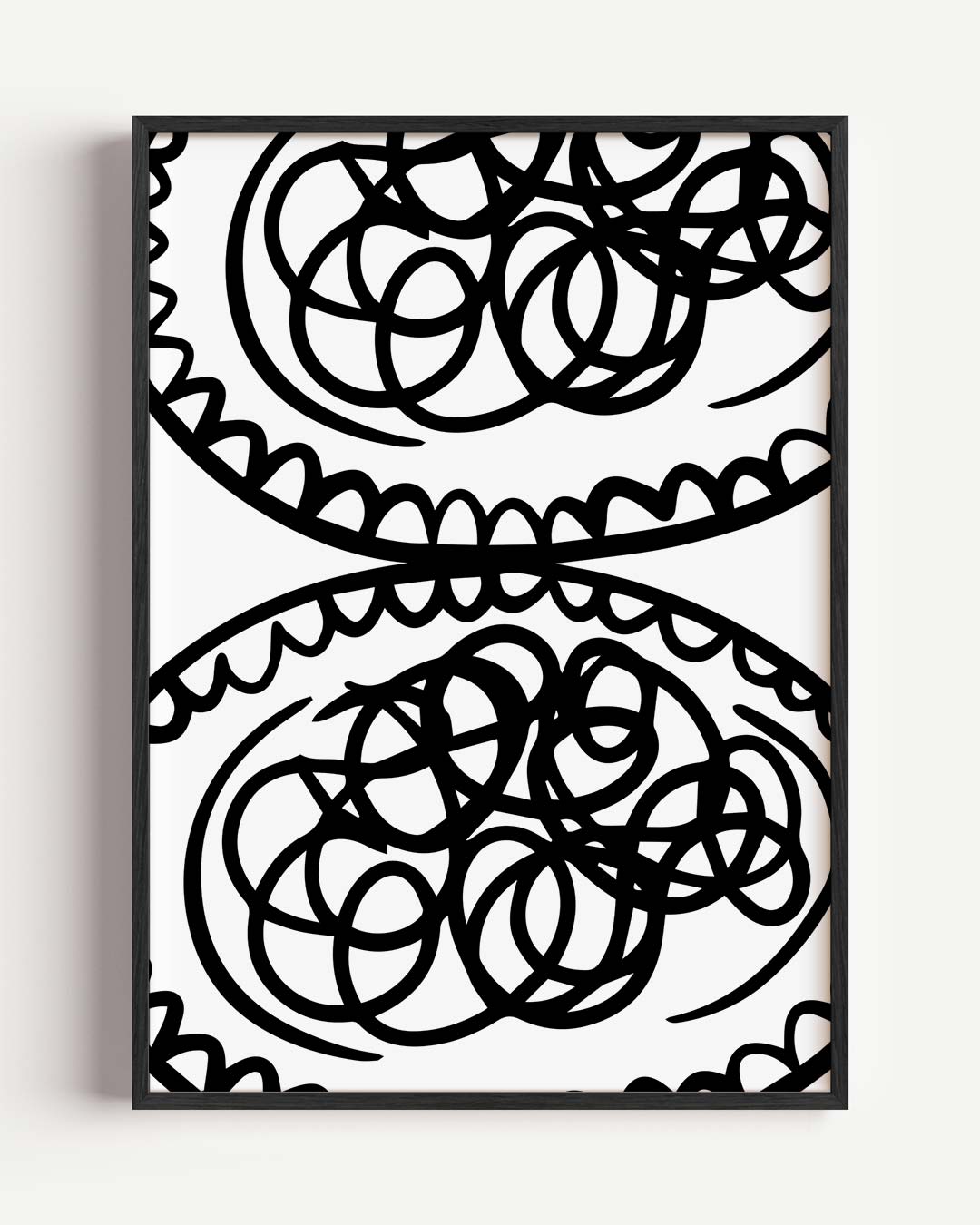 Elegante Krullende Patronen Poster-WallArtistic