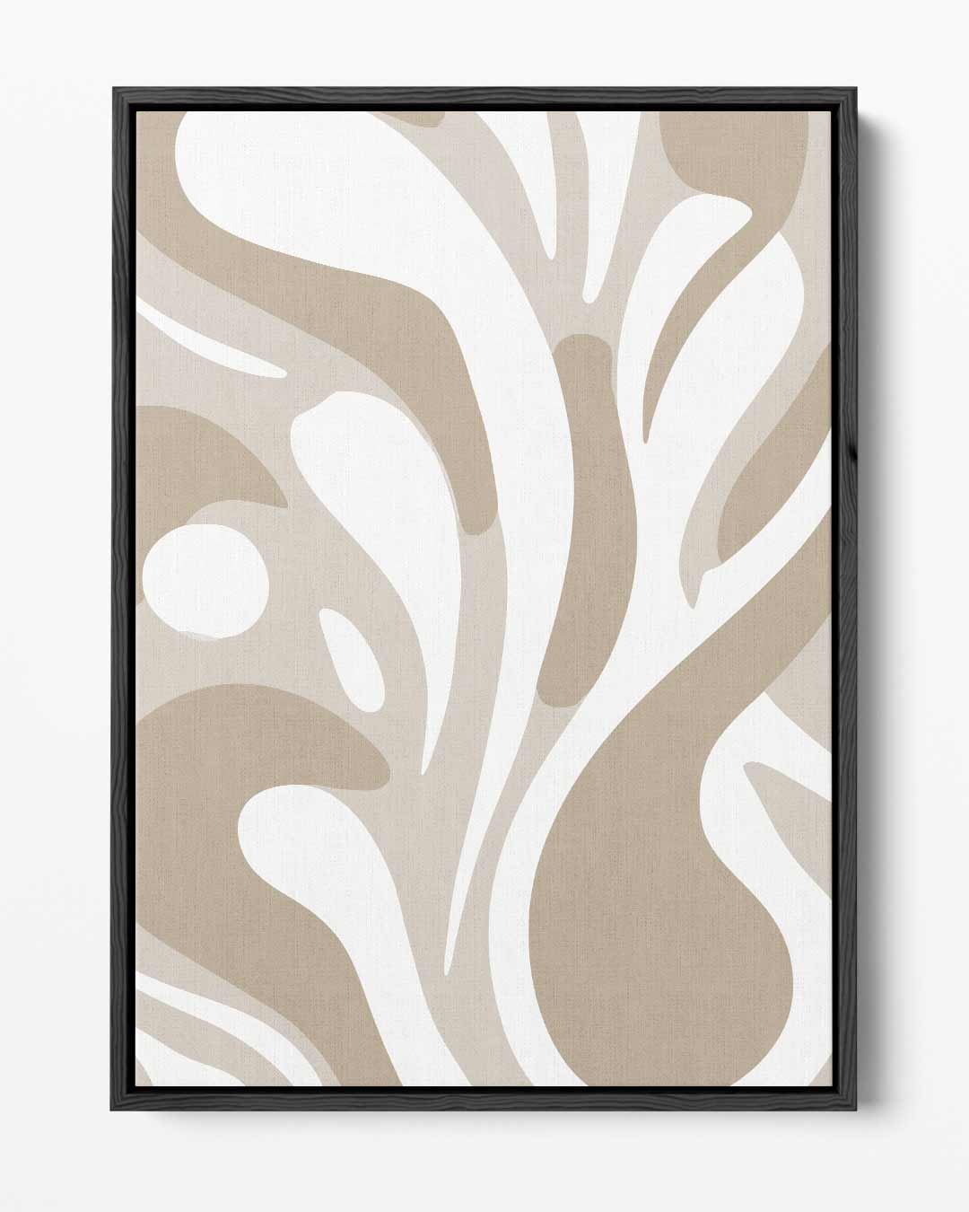 Natuurvloed in Beige Kunstwerk-canvas-dibond-plexiglas-wanddecoratie-WallArtistic