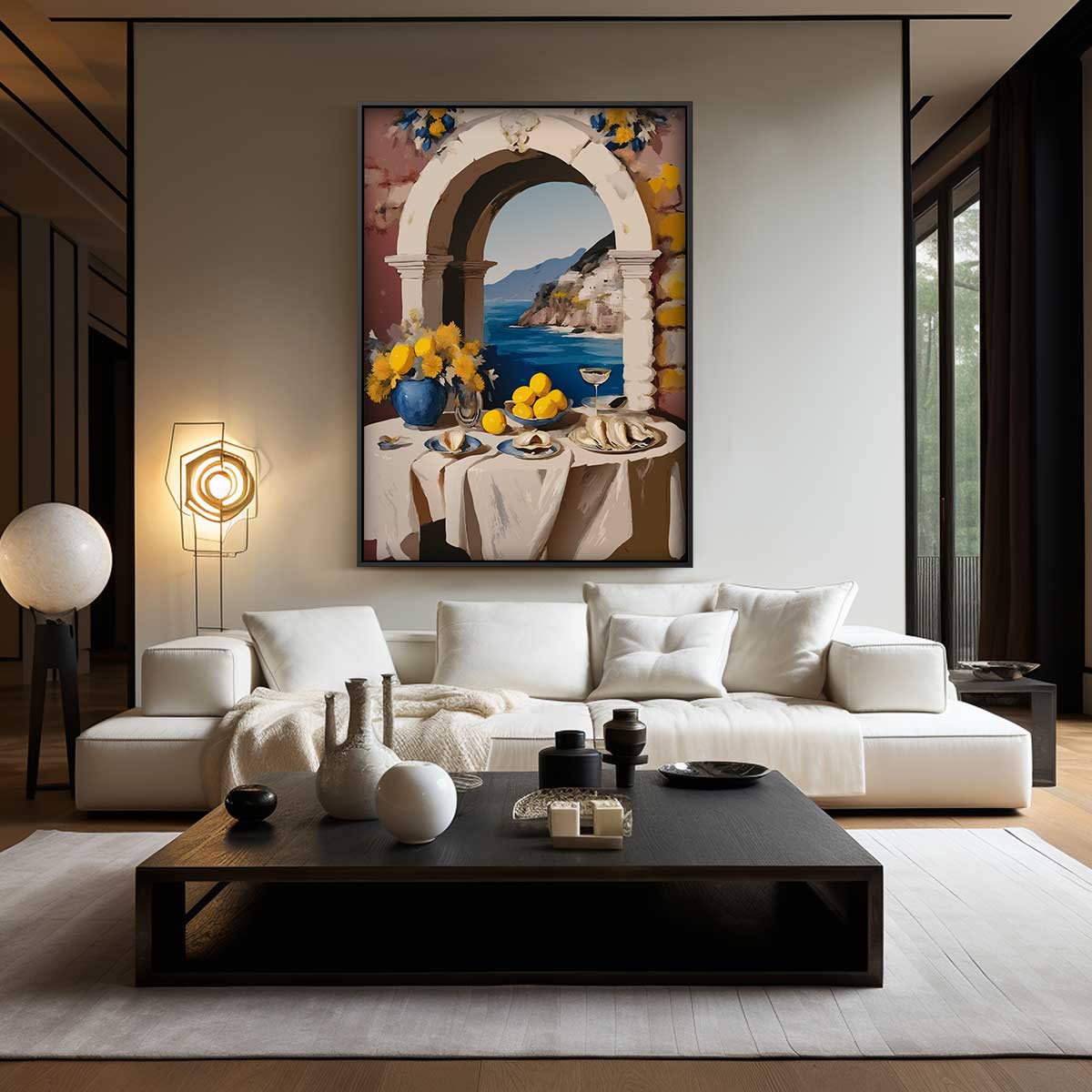 Mediterrane Eettafelsfeer Kunstwerk-canvas-dibond-plexiglas-wanddecoratie-WallArtistic
