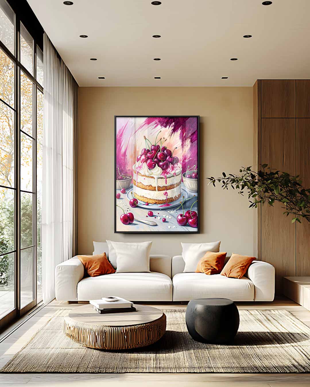 Kersenfeest op Canvas Kunstwerk-canvas-dibond-plexiglas-wanddecoratie-WallArtistic
