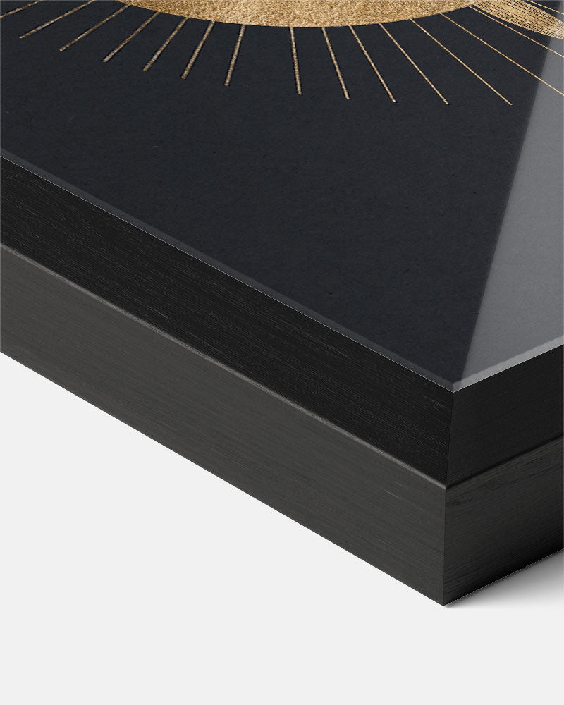 Elegante Gouden Zonsondergang Poster-WallArtistic