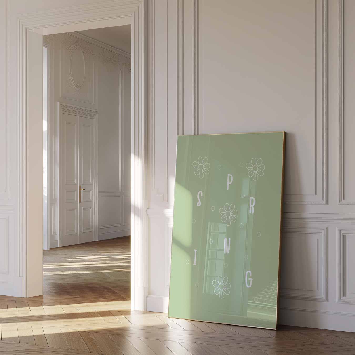 Vrolijke Lente Bloem Poster