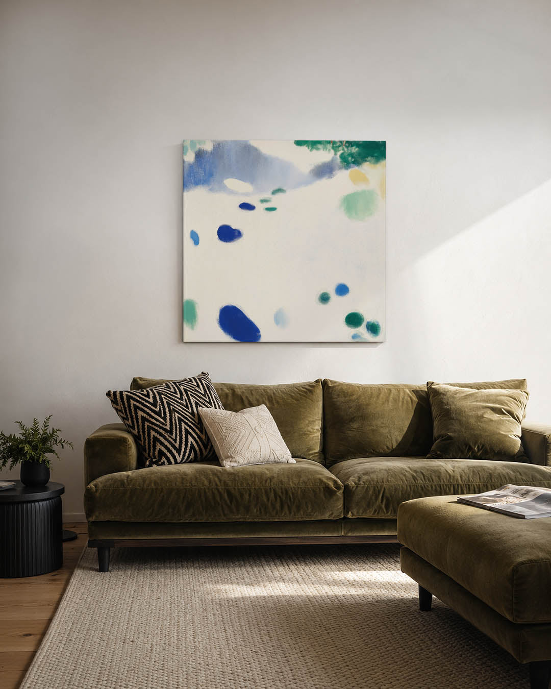 Vloeiende kleurencompositie Kunstwerk