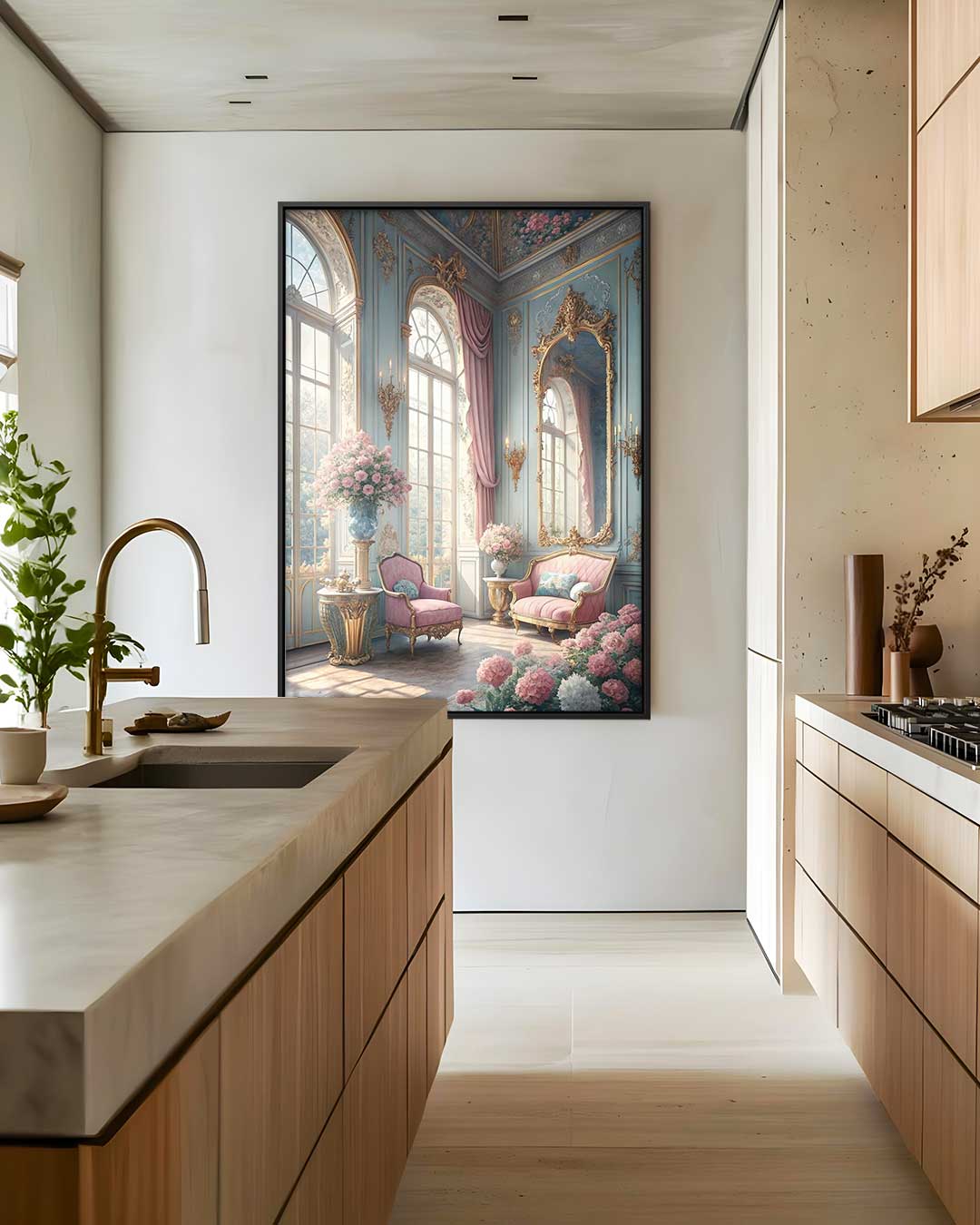 Romantische Bloemenpracht Kunstwerk-canvas-dibond-plexiglas-wanddecoratie-WallArtistic