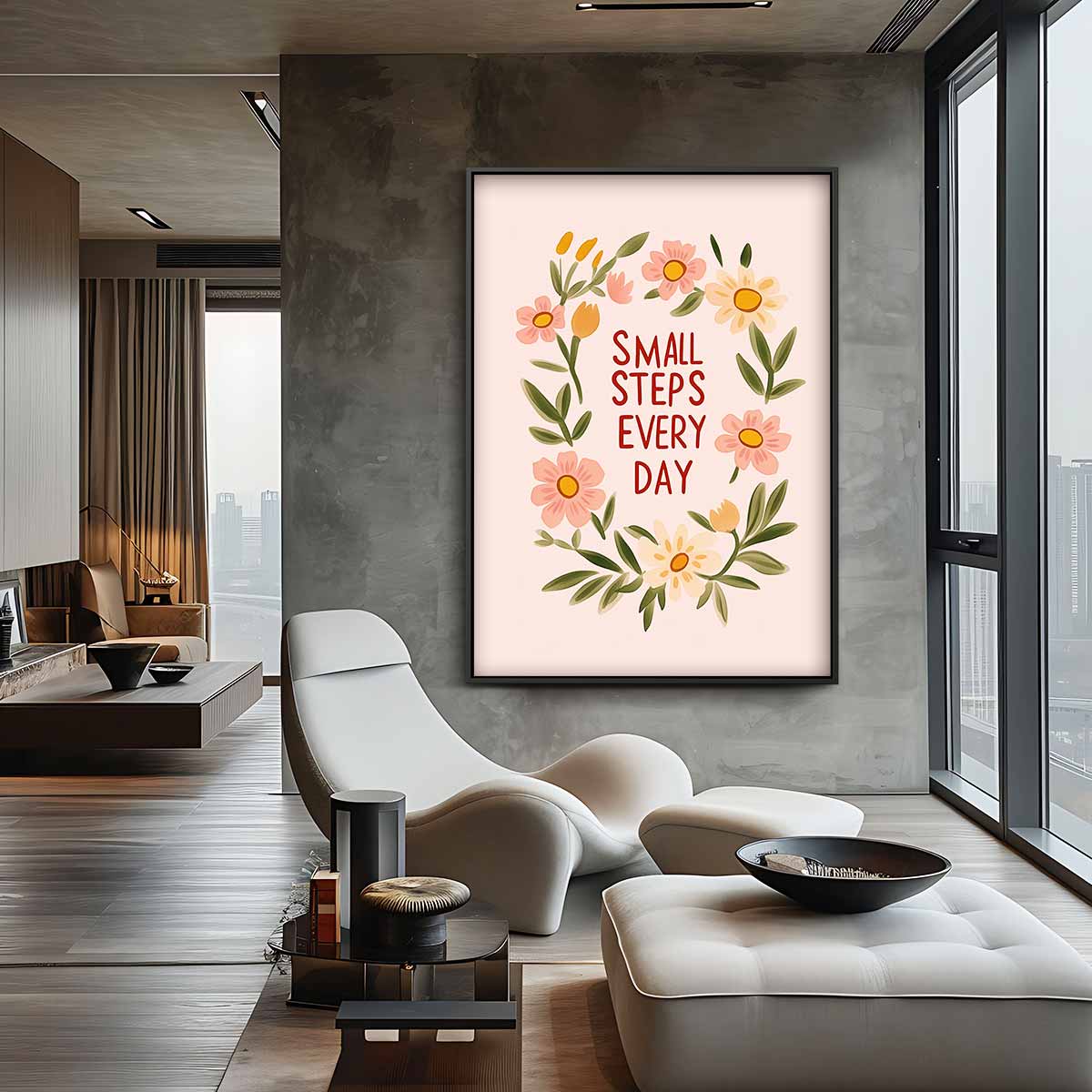Motiverende Bloemenposter Kunstwerk-canvas-dibond-plexiglas-wanddecoratie-WallArtistic