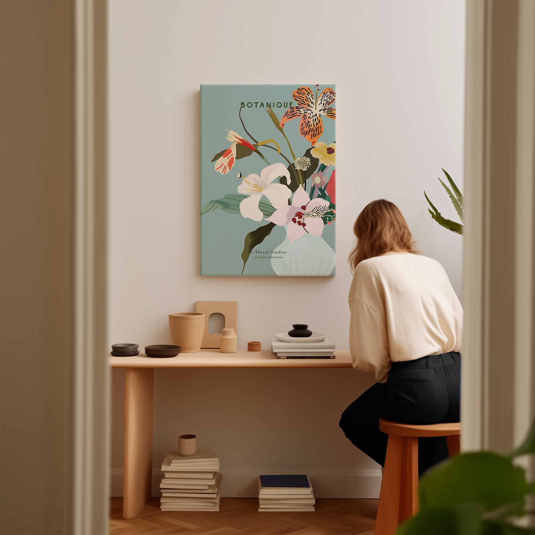 Botanique Bloemenpracht Kunstwerk-canvas-dibond-plexiglas-wanddecoratie-WallArtistic