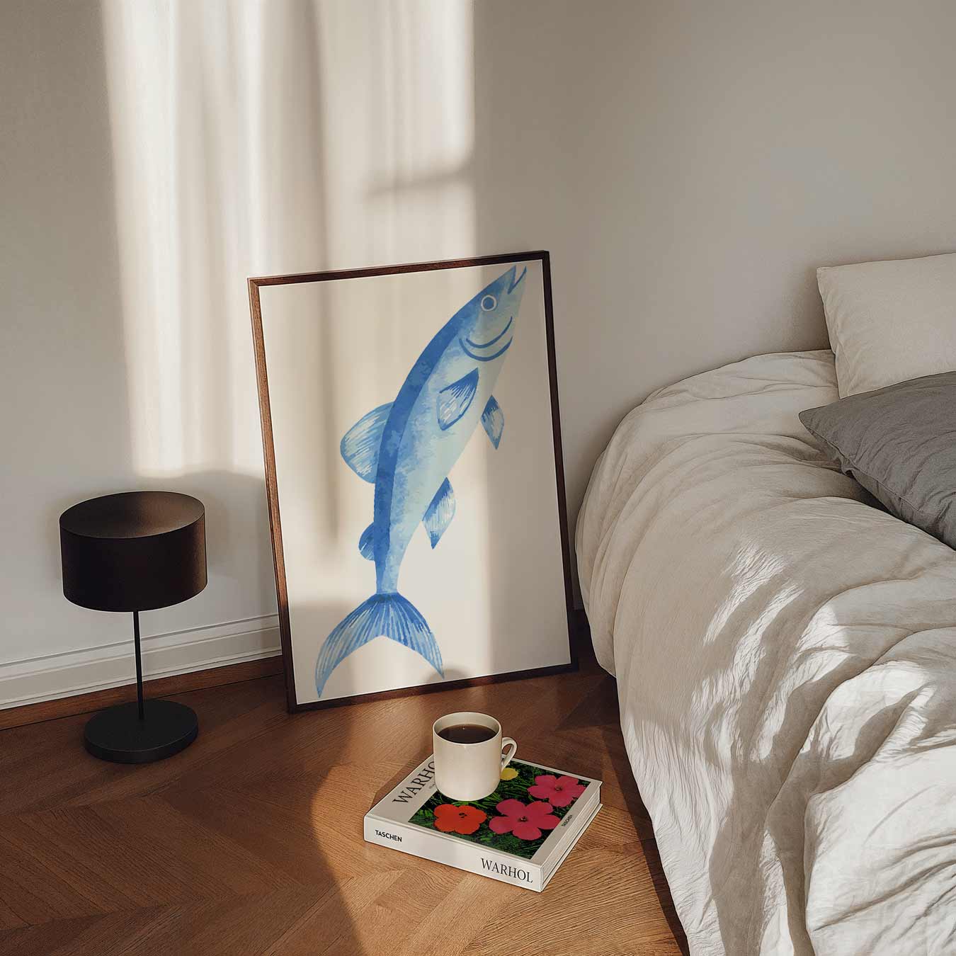 Stijlvolle Vis Illustratie Poster-WallArtistic