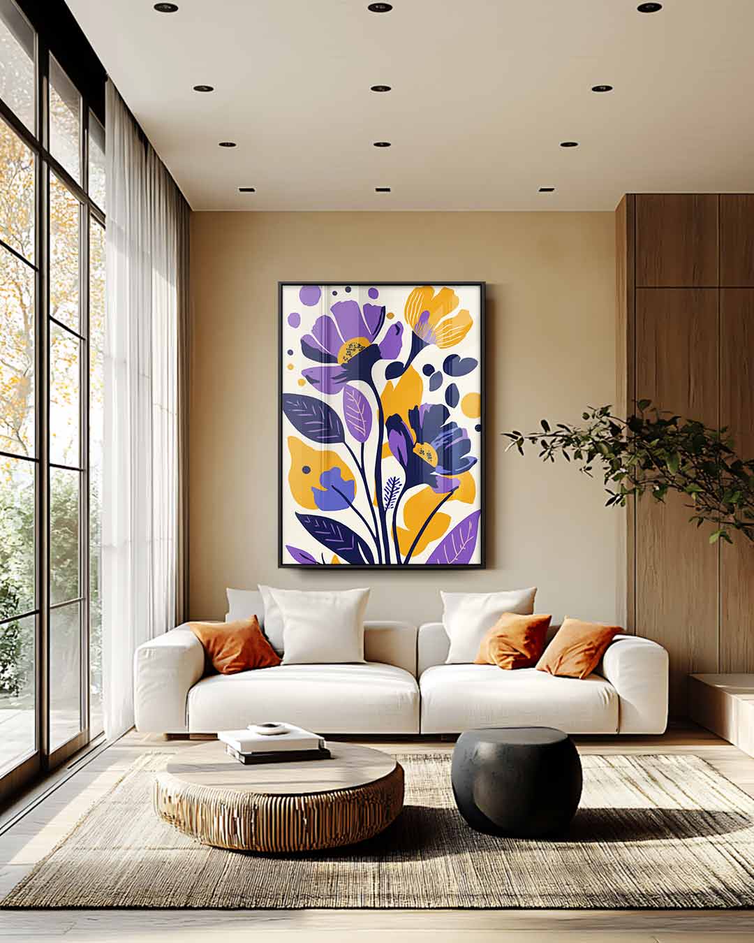 Vrolijk Bloemenfeest Kunstwerk-canvas-dibond-plexiglas-wanddecoratie-WallArtistic