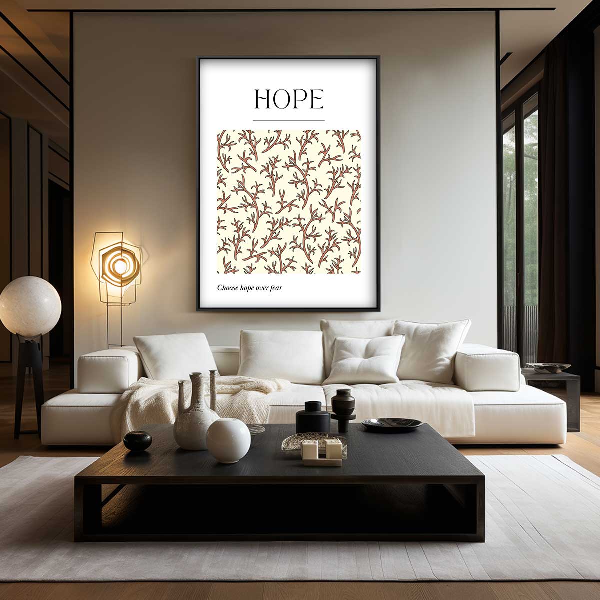 Hoopvolle Takkenpatroon Kunstwerk-canvas-dibond-plexiglas-wanddecoratie-WallArtistic