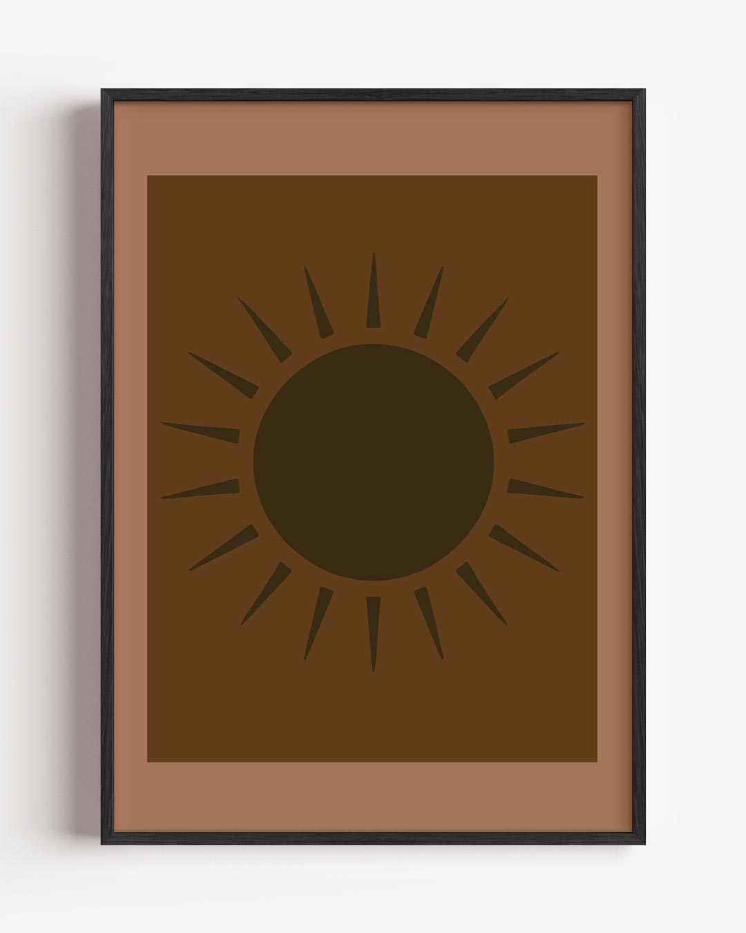 Zonnestraal Bruin Poster-WallArtistic