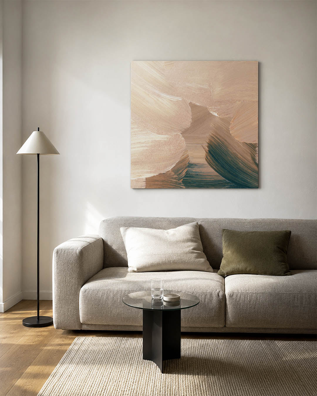 Organische borstelstreken Kunstwerk