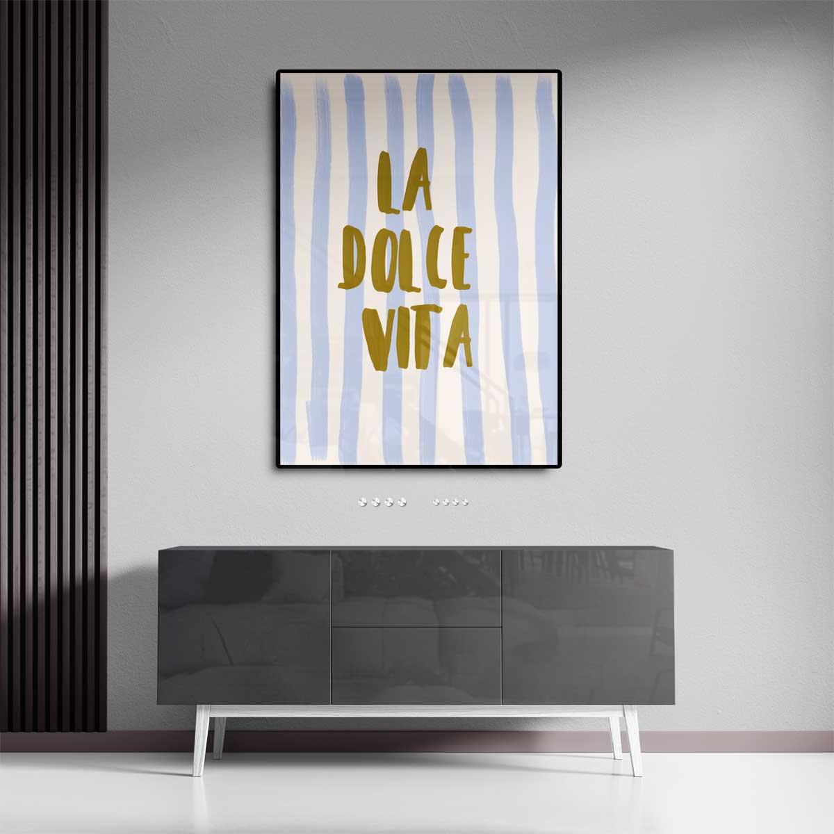 La Dolce Vita Strepen Kunstwerk-canvas-dibond-plexiglas-wanddecoratie-WallArtistic